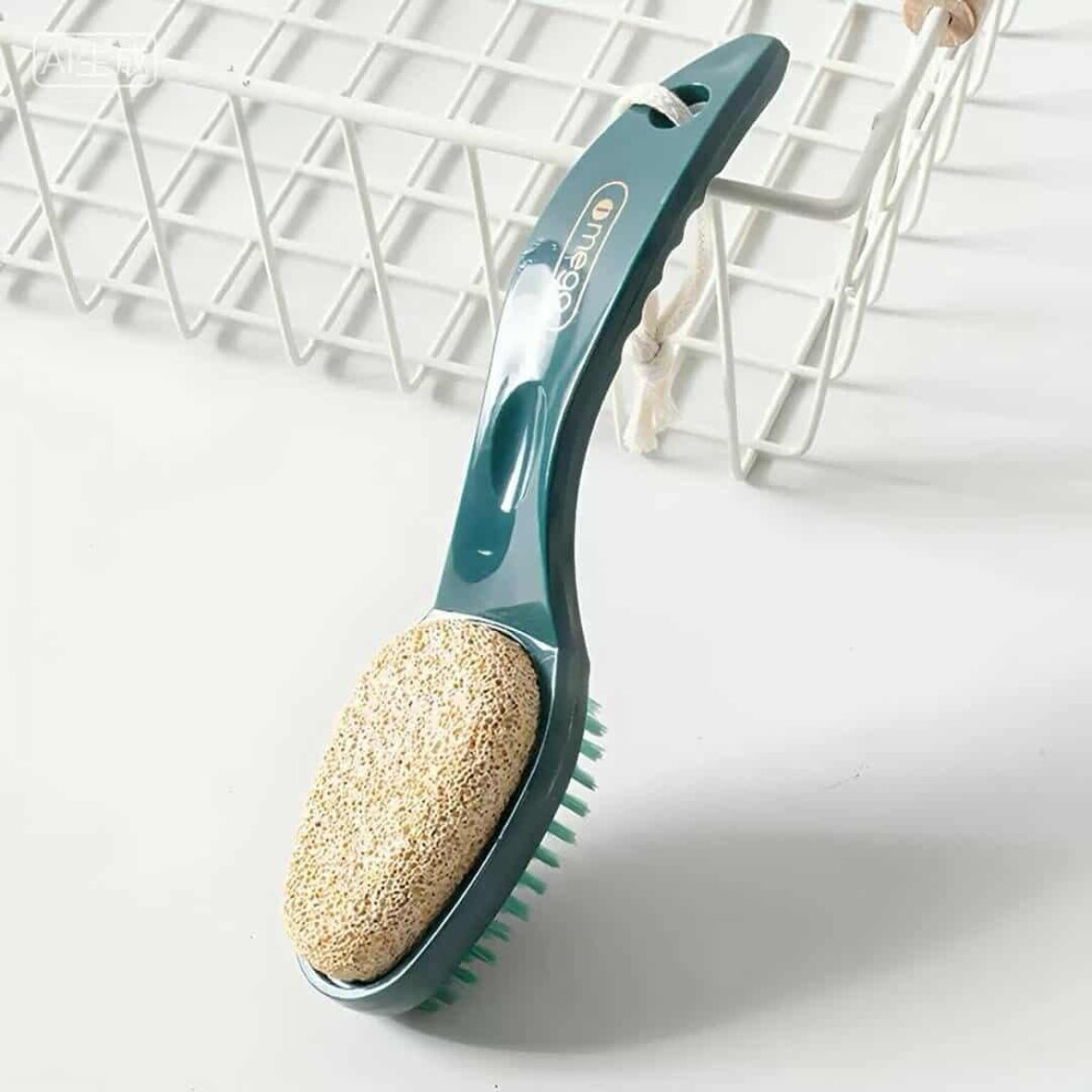 2in1 Pumice Stone Foot Brush with Gentle Exfoliation and AntiSlip Grip, DualSided Foot Scrubber for Smooth Skin