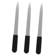 Stainless Steel Nail File Set 3 Pack, Durable Metal Nail Files for Smooth Manicure and Pedicure