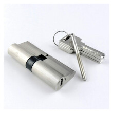 Solid Brass Euro Cylinder Door Lock 80mm Thumb Turn, AntiPick Drill Protection, FiveKey Secure Access