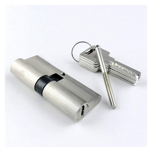Solid Brass Euro Cylinder Door Lock 80mm Thumb Turn, AntiPick Drill Protection, FiveKey Secure Access