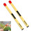 2Pcs Matchstick Shaped Refillable Butane Lighter with Adjustable Flame Control for BBQ Camping Yellow 1