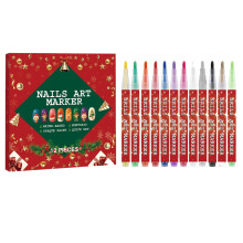 Nail Art Pens Set with QuickDry Ink, LongLasting Color, Smooth Grip, 12 Vibrant Shades for DIY Manicure