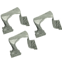 3Pcs Wrinkled Polyester Table Runners For Banquets-Gray green