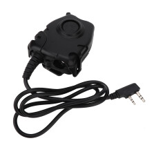 Civilní verze taktického adaptéru pro sluchátka s mikrofonem Kenwood PTT kompatibilní univerzální 7,00 mm jack 360stupňová rotace odolný