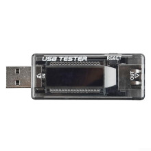USB Voltage Current Tester 320V Power Meter with RealTime Display Fast Charging Detection for Electronic Devices Gray