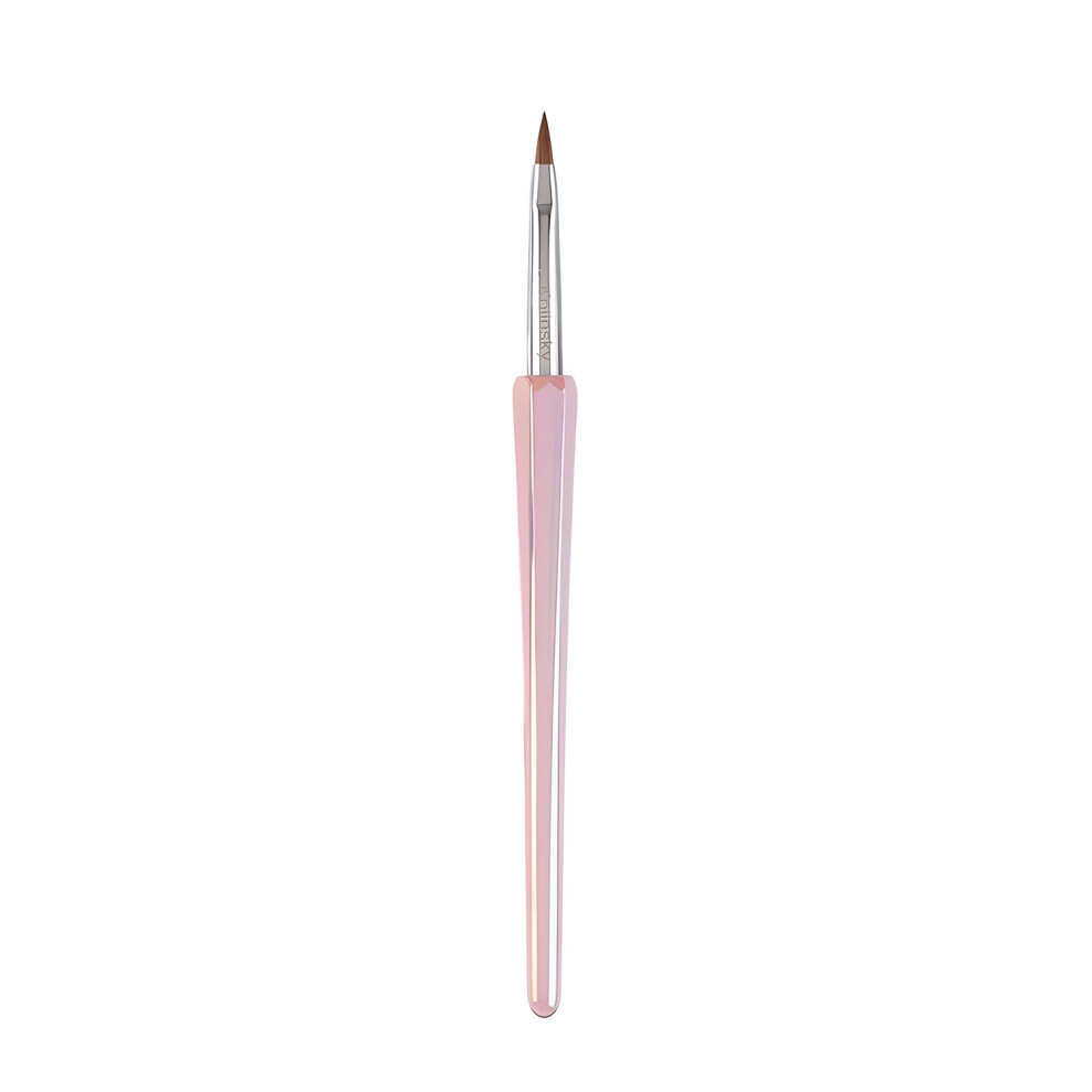 Pink Kolinsky Acrylic Nail Brush Size 2 With Diamond Handle, Natural Kolinsky Hair, Precision Sculpting Tip