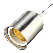 E27 Ceramic Lamp Holder with Wire, Beige Vintage Light Bulb Socket Adapter, HeatResistant and Easy Install