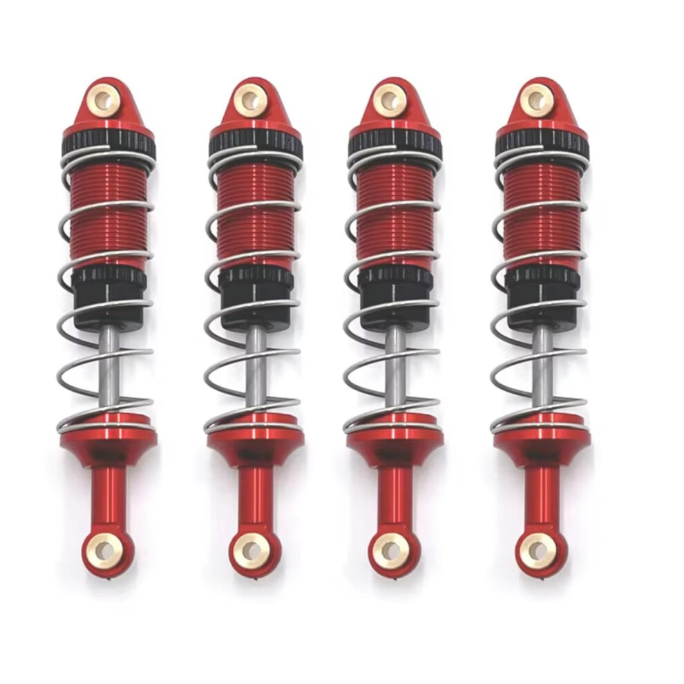 4Pcs Metal Oil Damper Shock Absorber For Mjx 16207 16208 16209 16210 H16 1/16 Rc Car Upgrade Red 9330225608653