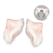 Electric Wolf Ear Headbands Foxes Ear Hairhoop-pink ears