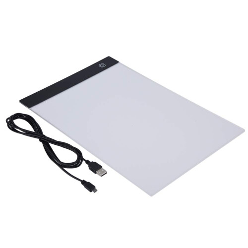A4 LED Light Pad for Drawing and Tracing, Ultra Thin Light Box with Adjustable Brightness Control