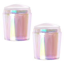 Clear Silicone Nail Stamper with Cap Set, Transparent Jelly Stamping Tool for French Tip Manicure 2PCS