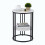 Round Marble Look Side Table with 2 Levels 1
