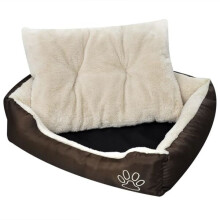 vidaXL Hundeseng brun og beige XXL brun