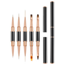 Professional Nail Art Liner Brush Set 5/7/9/11/15/20mm for Precision Detailing and Gel Polish Design