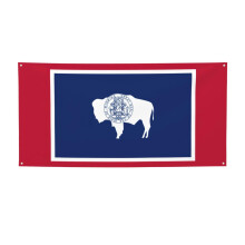 Wyoming State Flag Banner Fade‑Resistant Weatherproof Party Decoration for Birthday and Outdoor Events