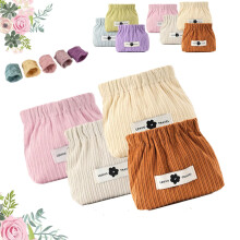 Corduroy Purse Organizer with Quick Snap Opening, Travel Pouch for Small Accessories, 4pcs Set A