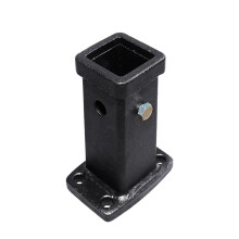 2 Inch Trailer Hitch Receiver Tube Adapter 160mm Heavy Duty Steel BoltOn for RV Camper Truck