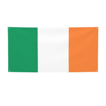 Irish Flag Banner with Vivid Print, Fade‑Resistant Fabric, Indoor‑Outdoor St Patricks Day Party Decor