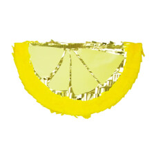 Handmade Small Lemon Piñata for Birthday Party or Mexican Fiesta, Interactive Candy Holder Decoration