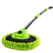 Extendable Car Wash Mop for Trucks and RVs, Chenille Microfiber Duster with 2 in 1 Detachable Mitt, Scratch Cleaning