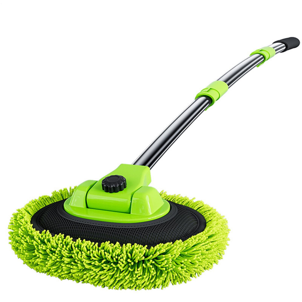 Extendable Car Wash Mop For Trucks And Rvs, Chenille Microfiber Duster With 2 In 1 Detachable Mitt, Scratch Cleaning 9330225566144