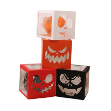 Halloween Balloon Boxes Set of 4 Pumpkin Head Cubes for Spooky Indoor Outdoor Halloween Party Decor