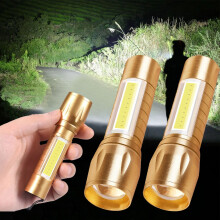 Fnyoxu2Pack LED-ficklampa i aluminiumlegering Ljusstark ficklampa