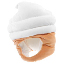 Cute Plush Ice Cream Cone Hat Soft Comfort Fit for Party Cosplay Photo Booth and Holiday Accessory