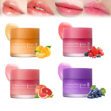 4PCS Lip Sleeping Mask Set 58g for Dry Lips, Deep Hydration Overnight Nourishment, Smooth Berry Scent Formula