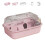 Portable Double Layer Hamster Cage Light weight Plastic-Pink 1