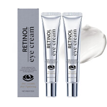 Retinol Eye Cream for Dark Circles and Wrinkles, AntiAging Hydrating Formula, Firms and Brightens, 0.71 oz (2pcs)