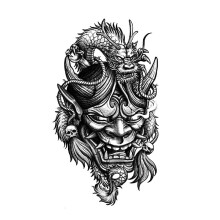6 Styles Dragon and Snake Temporary Tattoo Stickers for Men, Waterproof Henna Body Art Designs