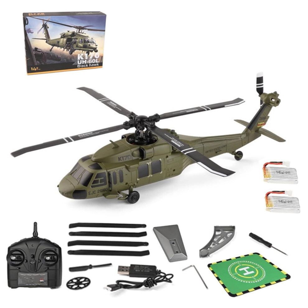 Rc Helicopter With Altitude Hold And Gyroscope, 2.4G 4Ch Military Remote Control For Adults With Stand And Spare Batteries 9330225612063