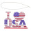 2Pièces Plaques Décoratives En Bois Usa Multicolores 1