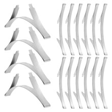 20Pcs Silver Wardrobe Sliding Door Hardware Bottom Guide Positioner