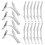 20Pcs Silver Wardrobe Sliding Door Hardware Bottom Guide Positioner 1