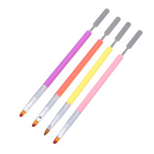 4pcs Double Ended Nail Art Brush Pen Set for Manicure DIY Nail Design with Easy Grip