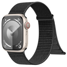 Watch Bands for Apple Watch Sport Loop Nylon Strap with Black Protective Case, Adjustable for iWatch Series 11 10 9 8 SE Ultra 40mm 44mm