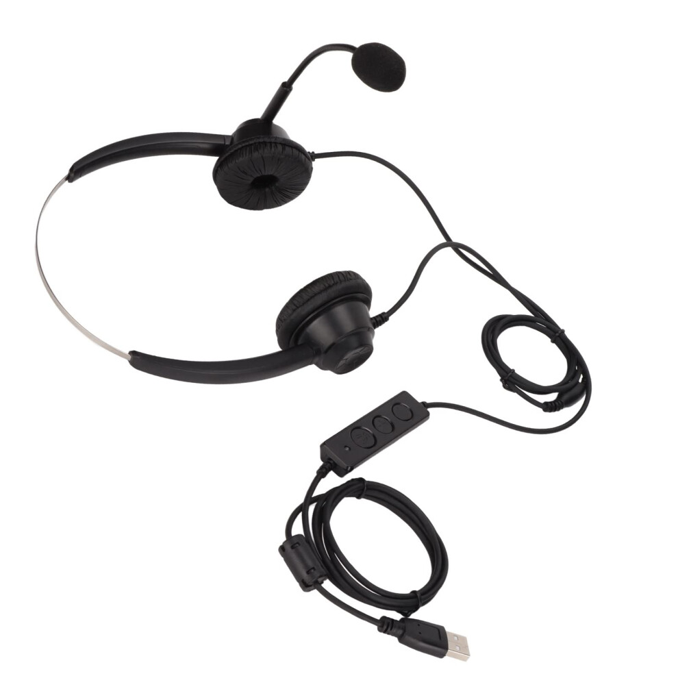 Usb Headset With Noise Cancelling Microphone For Pc, Wired Stereo Headphones With Volume Control And Mute 9330225567097