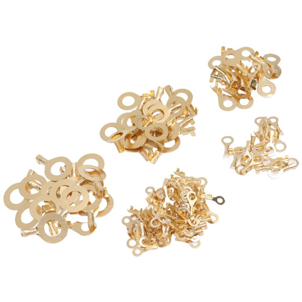 150Pcs Brass Open Barrel Wire Connector Terminals Kit, Quick Disconnect Electrical Assortment With Storage Box 9073542228950