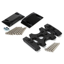 LCG Metalen Skid Plate en Side Pedal Rock Slider voor 1/10 RC Crawler Car Axial SCX10 Lower Center of Gravity Chassis