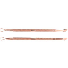 2Pcs Stainless Steel Cuticle Pusher and Remover Dual Ended Tool for Professional Manicure
