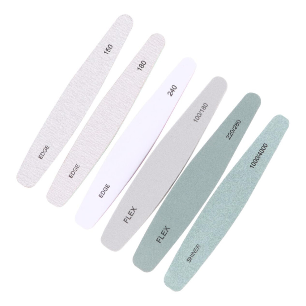 6pcs Nail Buffer Block and Files Set, MultiâStep Polishing System for Natural and Acrylic Nails