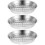 3Sets Stainless Steel Baking Pan for Baking with Draining Rack Silver 3