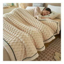 Super Soft Fleece Throw Blanket 120x200cm Beige Cozy Plush Blanket for Sofa and Bed All Season Warm