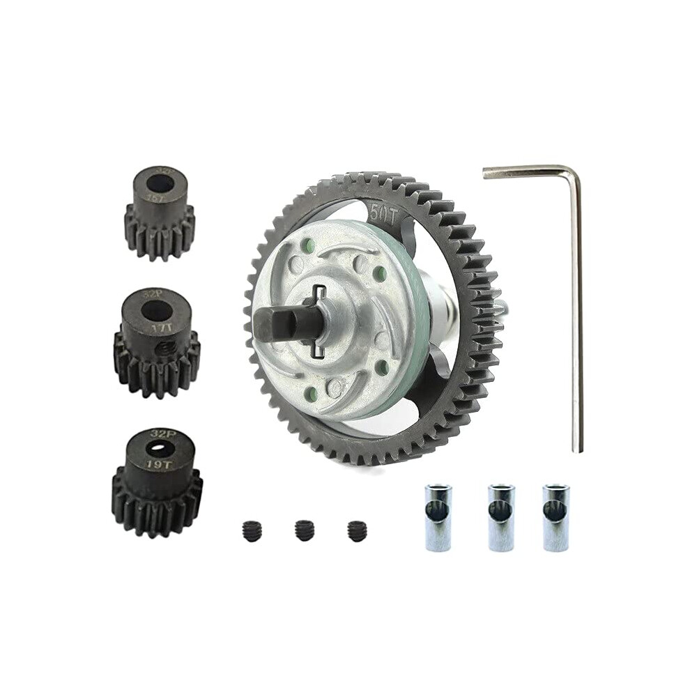 Clutch Assembly With 50T Metal Spur Gear And 15T 17T 19T Pinions Upgrade For Traxxas Slash 4X4 9073542271437