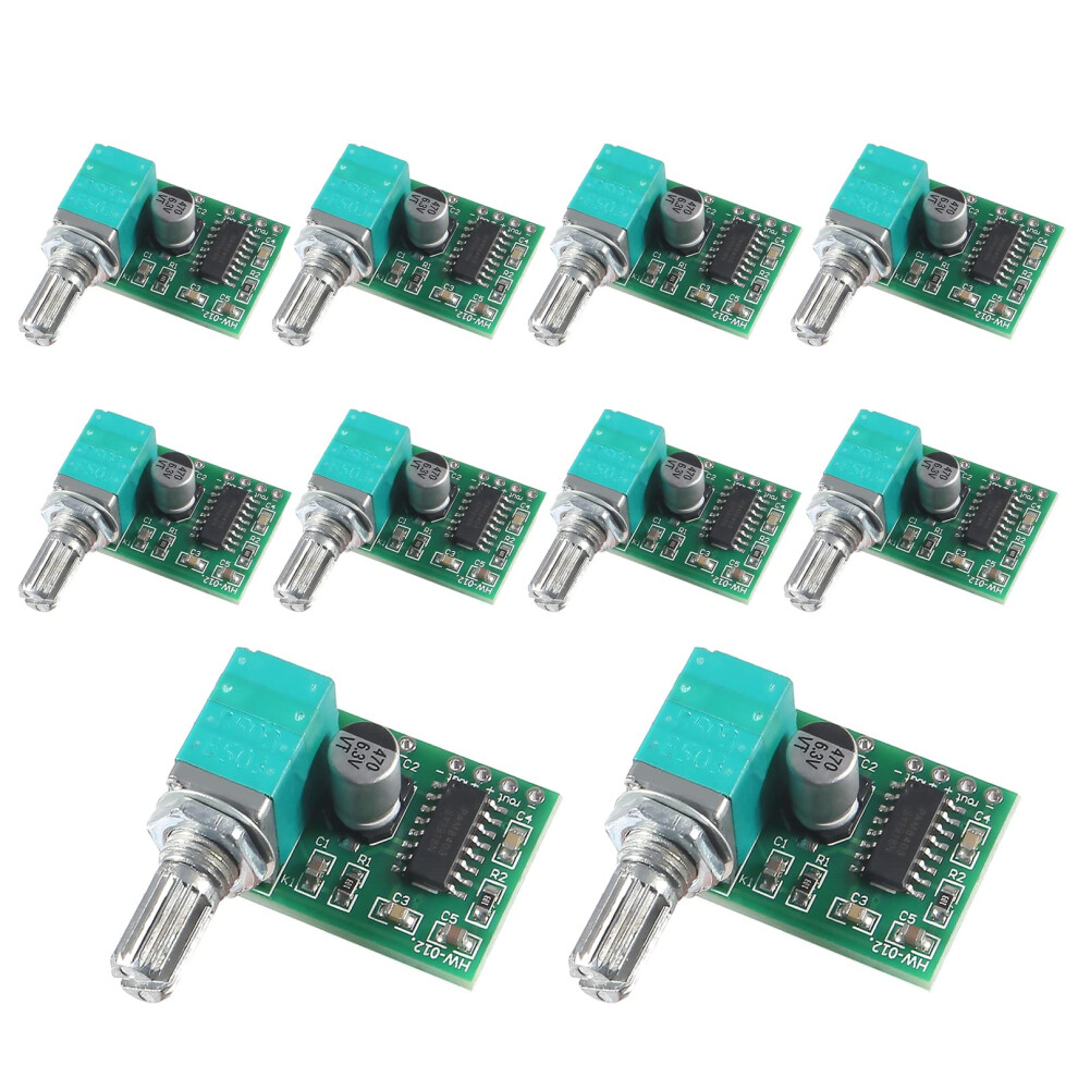 10Pcs Pam8403 Amplifier Module 5V Dual Channel 3W+3W Mini Digital Stereo Audio Amp Board With Potentiometer For Diy Projects 9073542229858