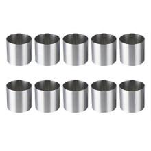 Stainless Steel Mousse Rings - Set of 10 Round Biscuit Cutter Cake Mold