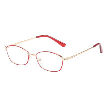 Red Blue Light Blocking Reading Glasses for Women 3.50x Lightweight Metal Frame Computer Eyewear