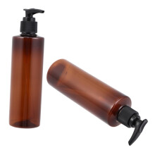 6pcs Brown Lotion Dispenser Bottles, Refillable Plastic Pump Bottles for Bathroom and Kitchen Decor